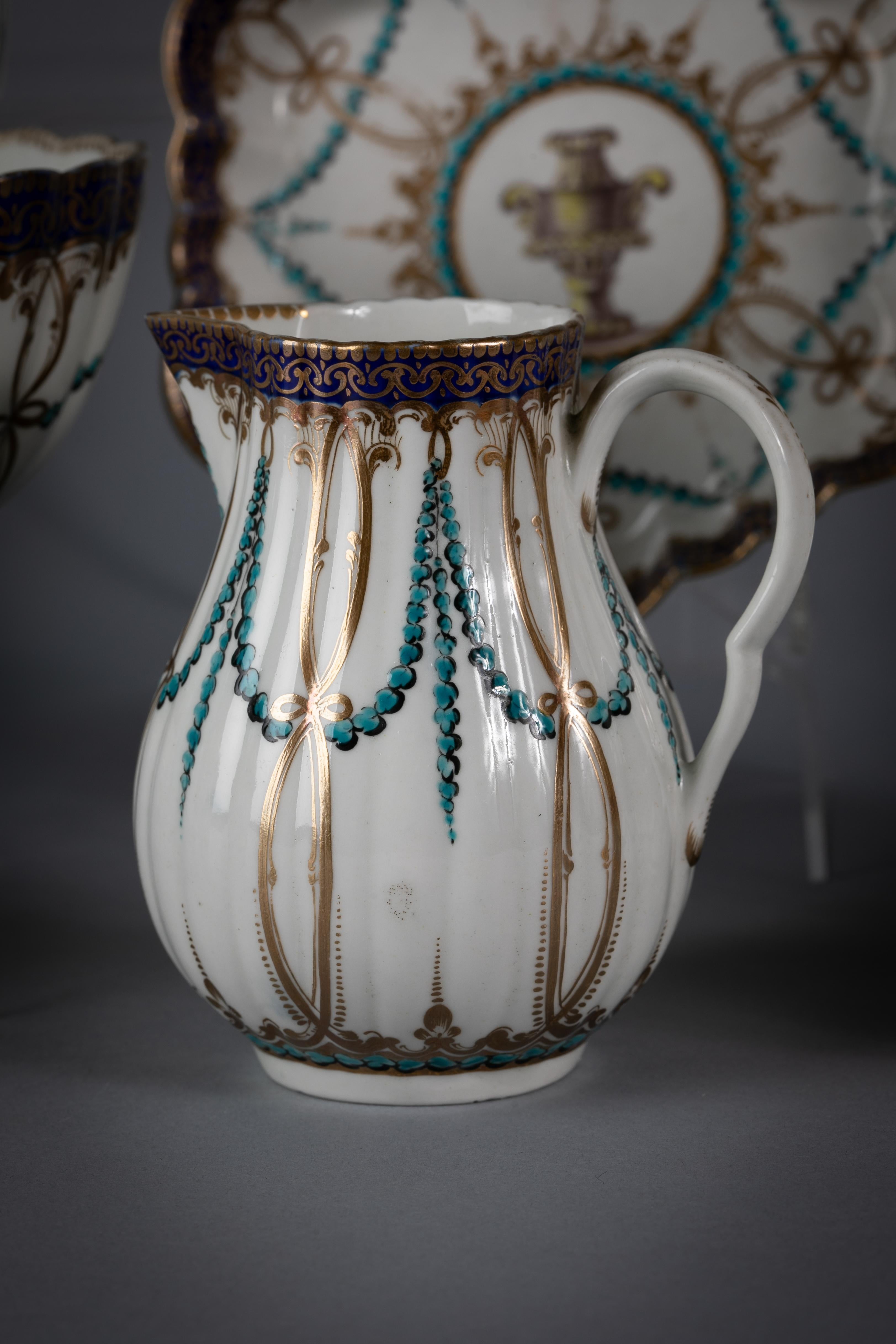 Anglais Service à thé en porcelaine anglaise Part One, Worcester, vers 1770 en vente