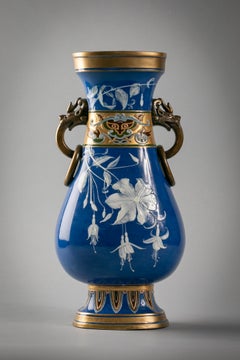 English Porcelain Pate-Sur-Pate Vase, Mintons, circa 1900