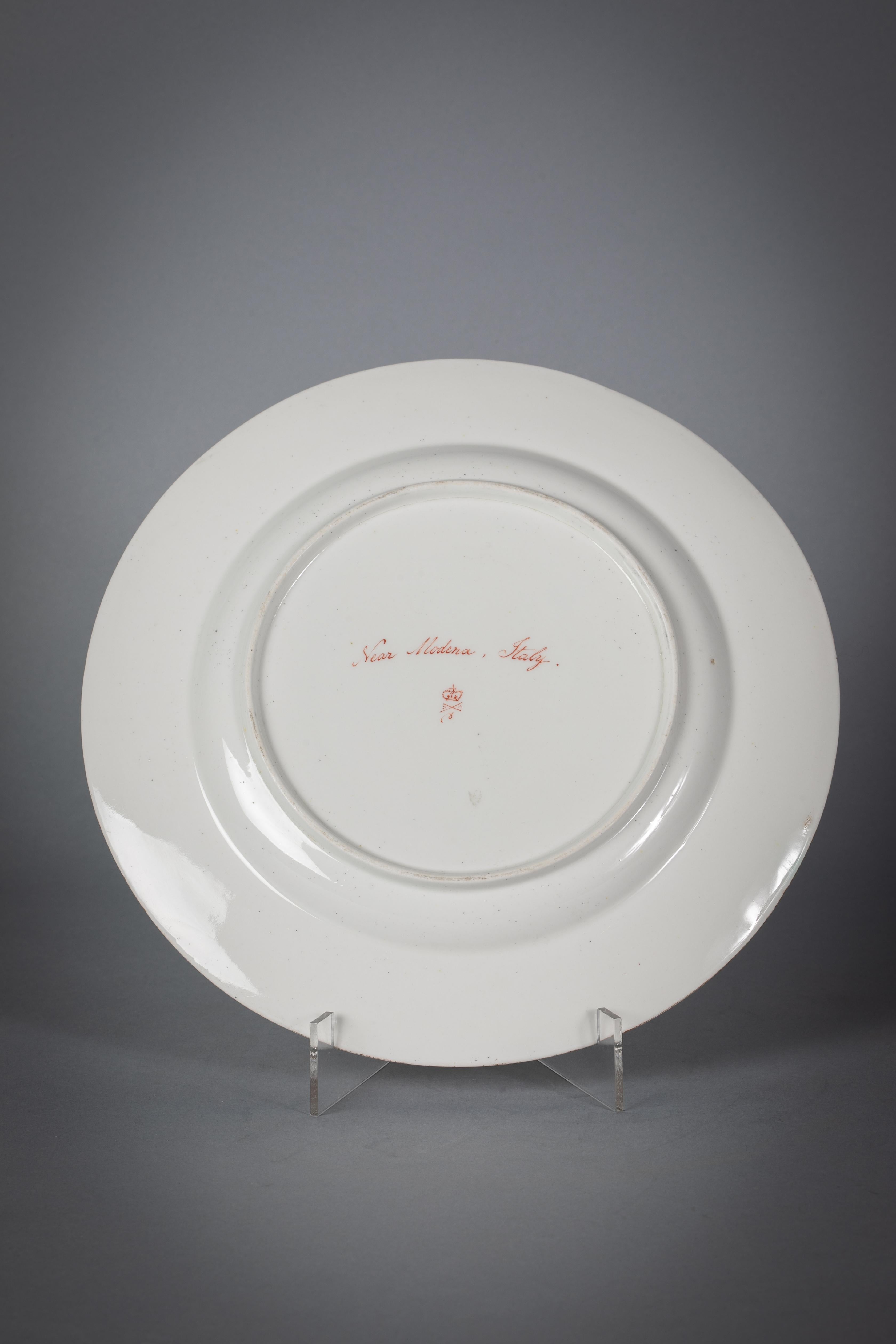 Early 19th Century English Porcelain Peach-Ground Dessert Service, Derby, circa 1820 For Sale