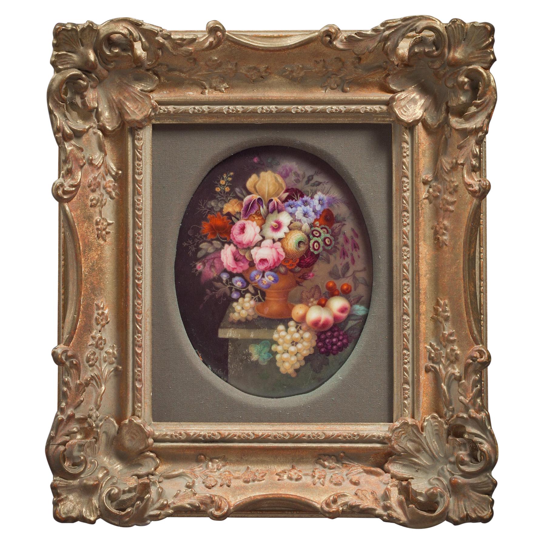 English Porcelain Plaque, Minton, circa 1850