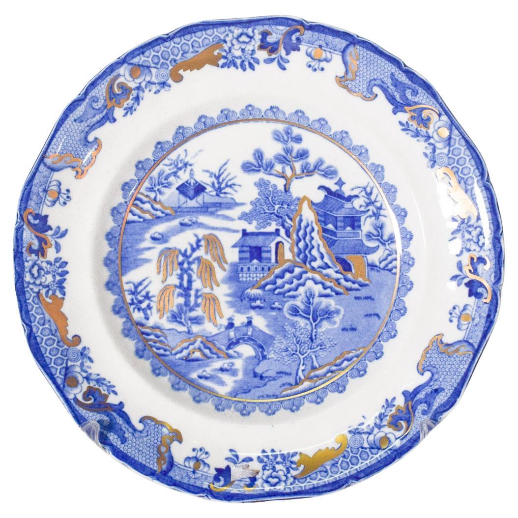 Assiette en porcelaine anglaise décorée de porcelaine chinoise