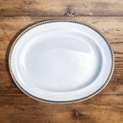 English Porcelain Platter with Gilt Clovers