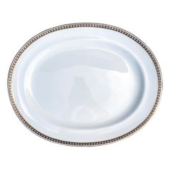 English Porcelain Platter with Gilt Clovers
