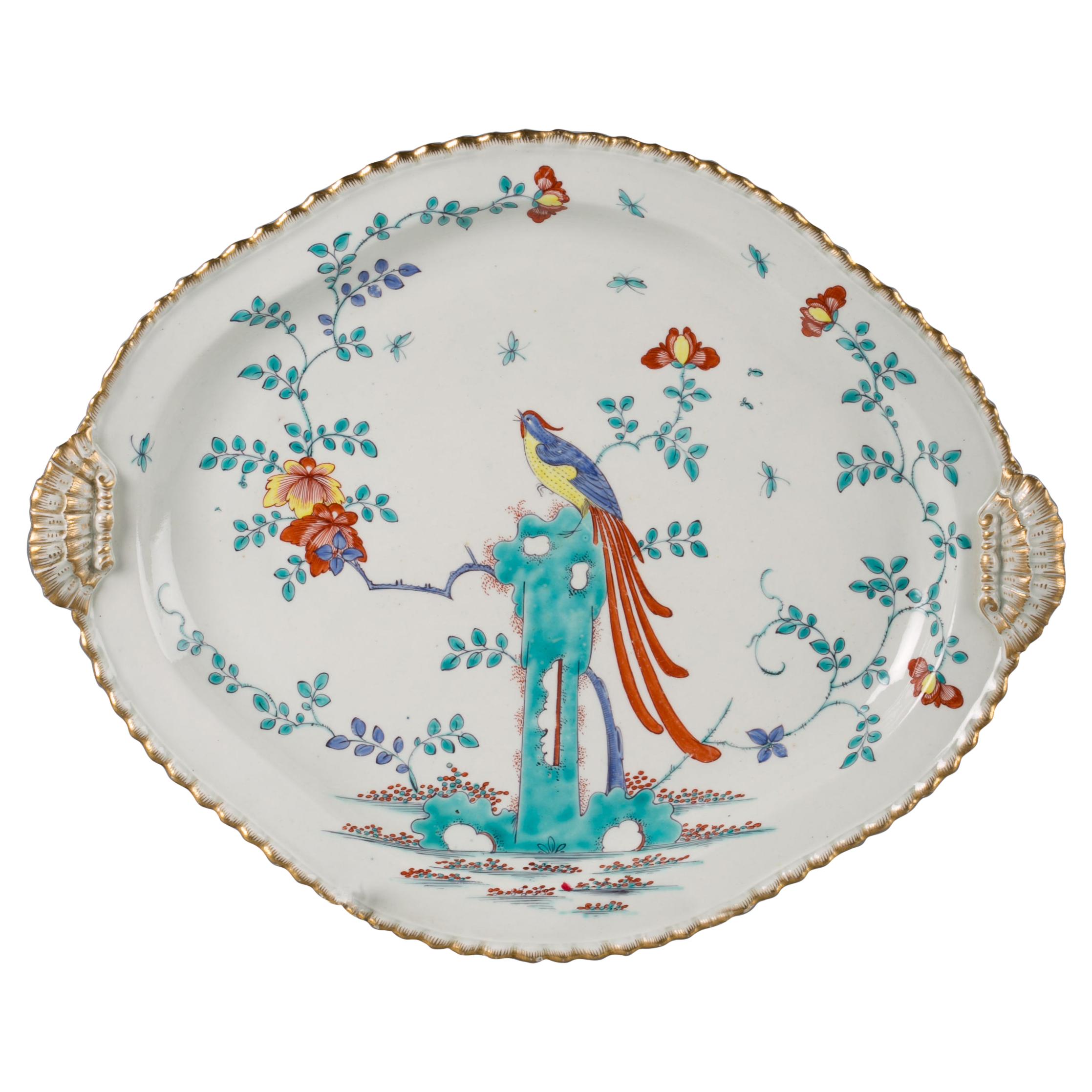 English Porcelain Platter, Worcester, circa 1760 For Sale