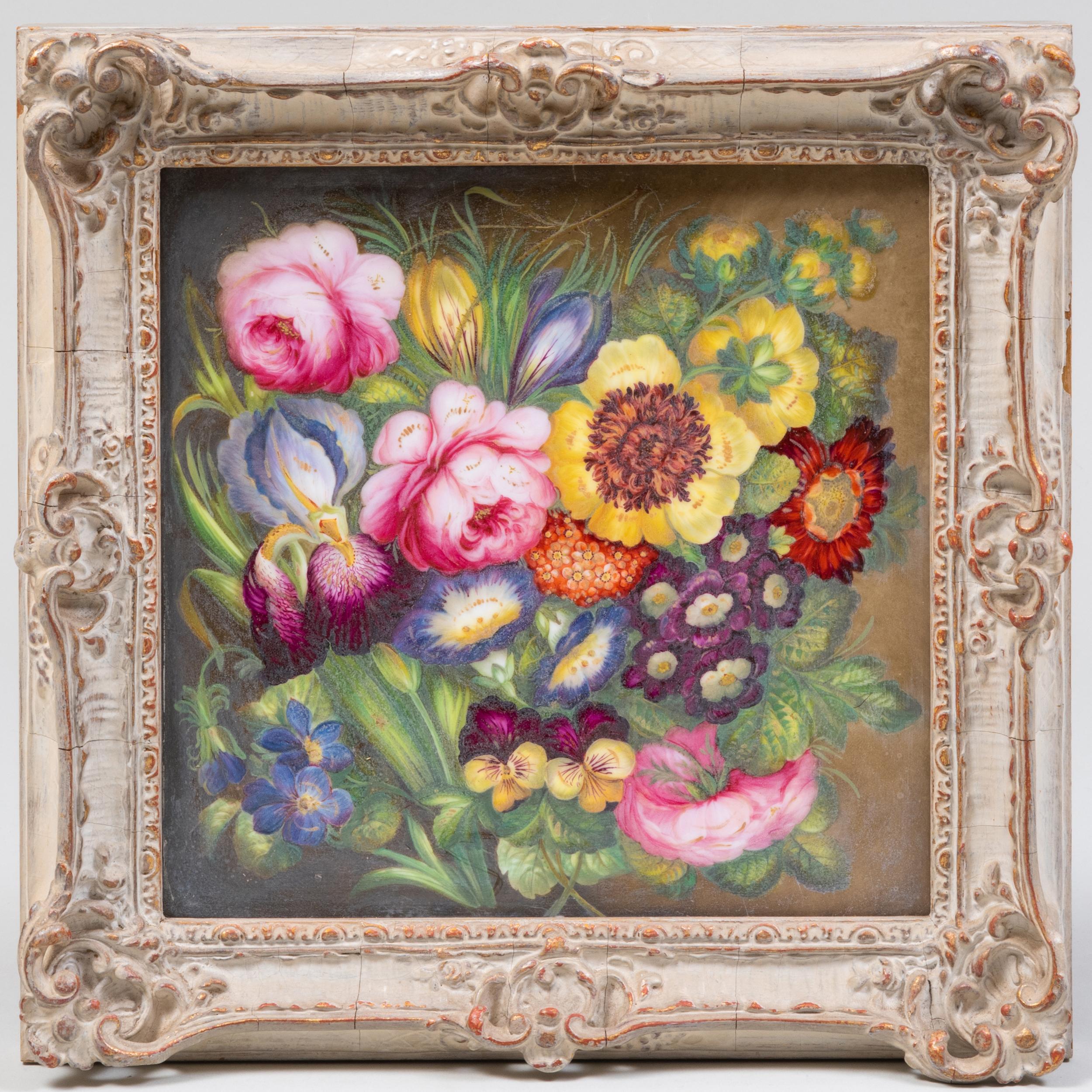 English Porcelain Porcelain Botanical Plaque For Sale 2