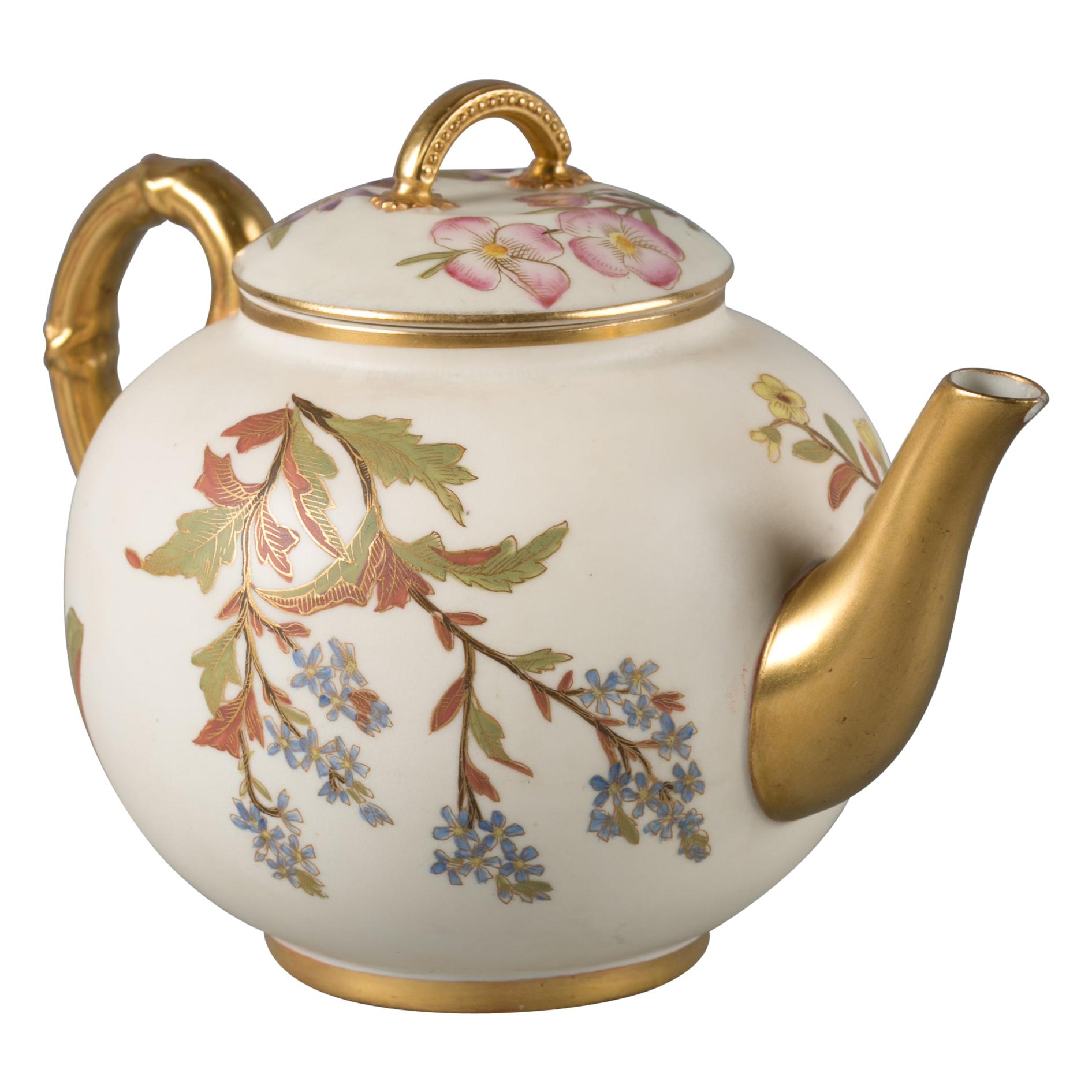 English Porcelain Pot, Royal Worcester, Dated 1888