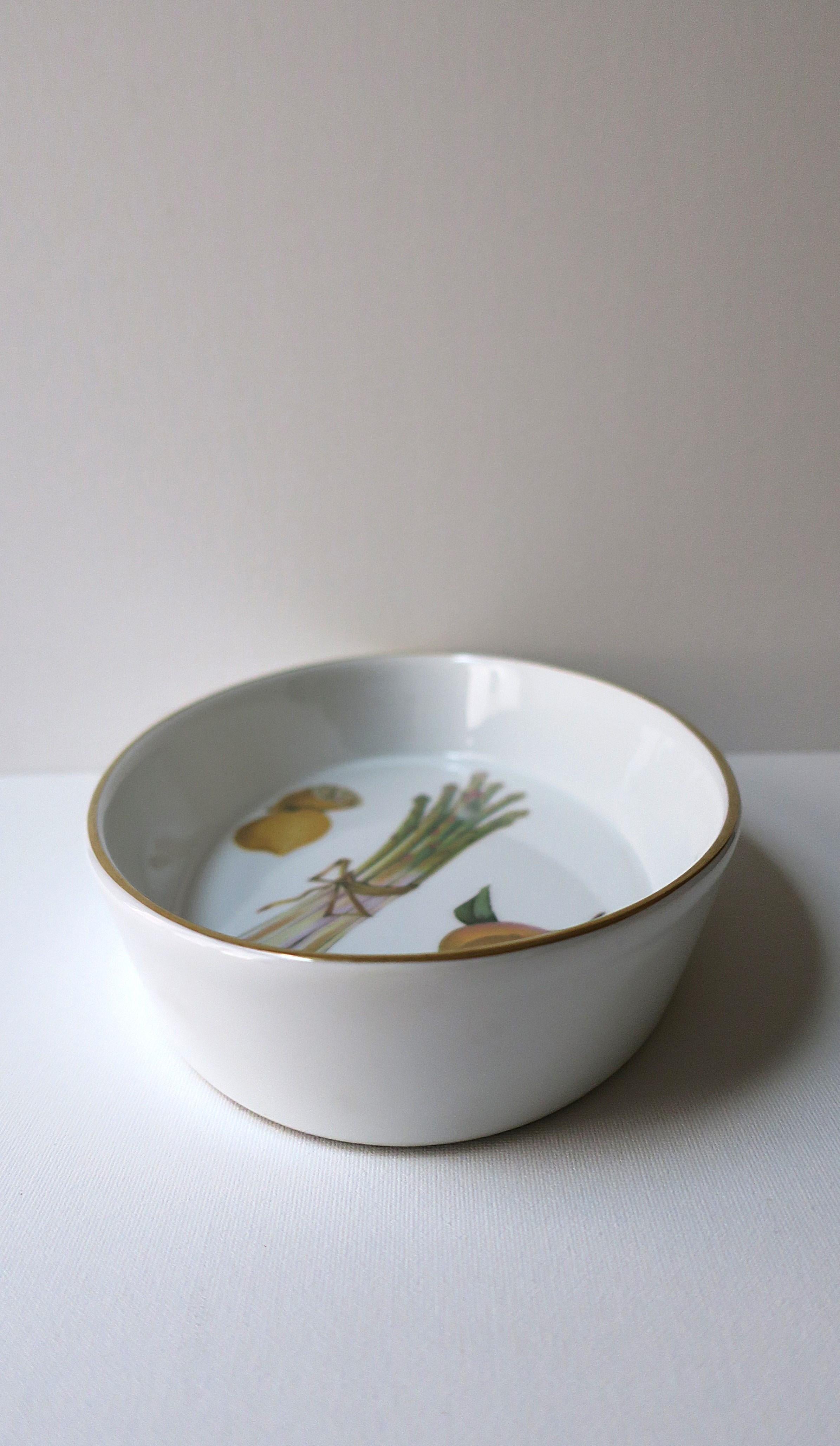 English Porcelain Serving Bowl Fruits and Vegetables For Sale 4
