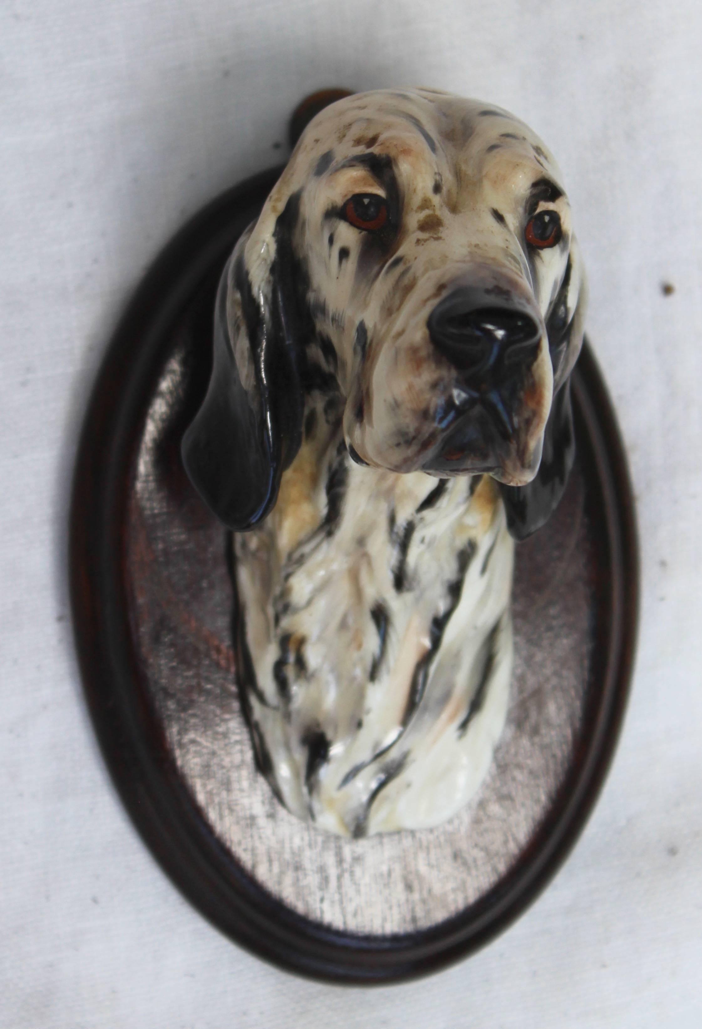 English Porcelain Setter Head Mount 2