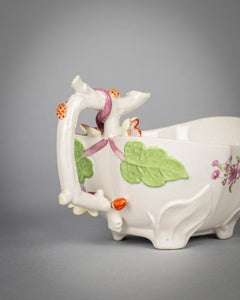 English Porcelain "Strawberry Leaf" Sauce Tureen, Chelsea, circa 1755
