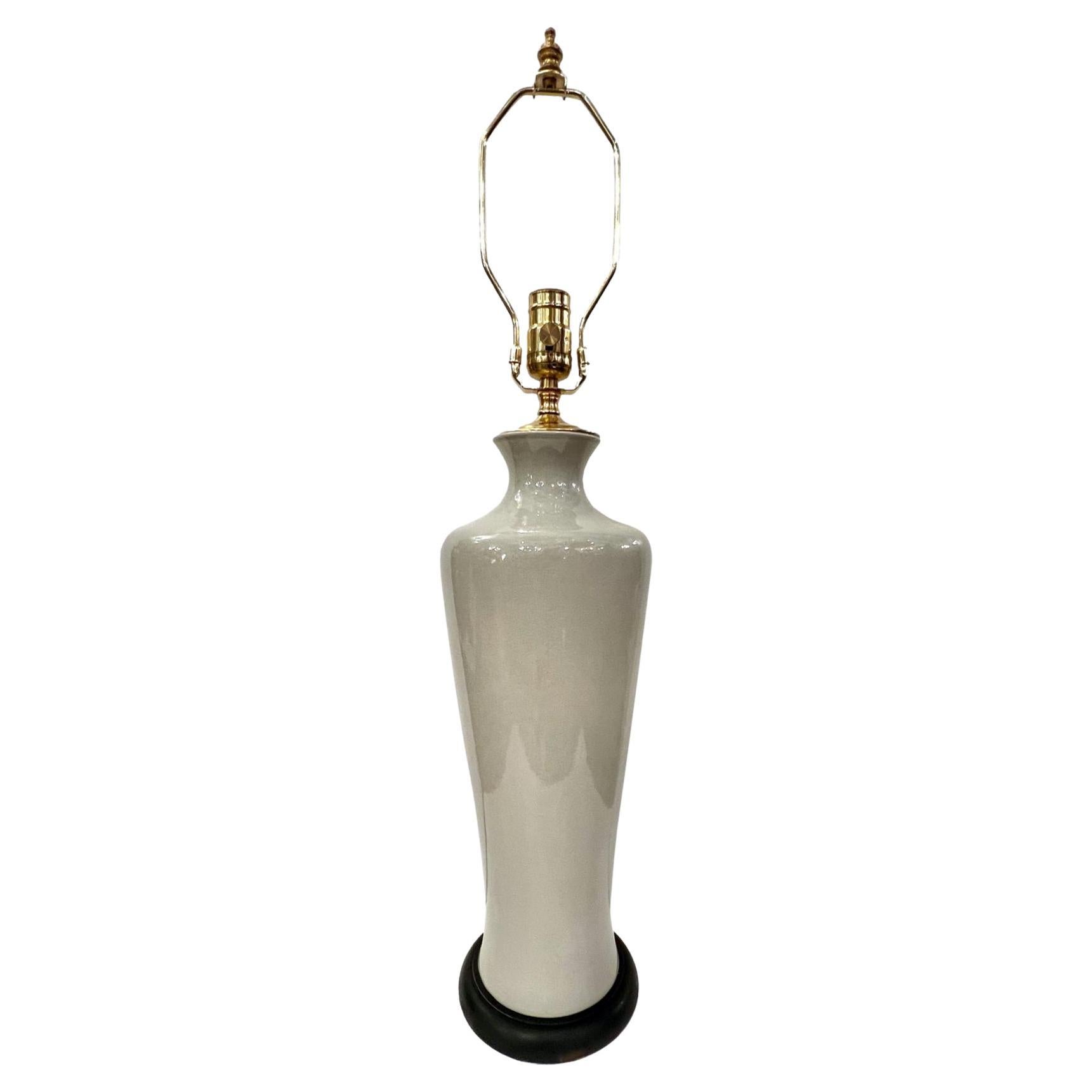 English Porcelain Table Lamp For Sale