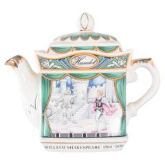 English Porcelain Teapot Polychrome Decoration