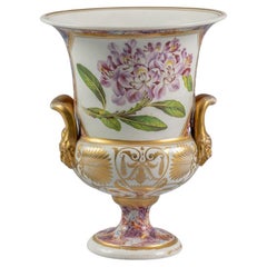 English Porcelain Two-Handled Marbleized Vase, circa 1810
