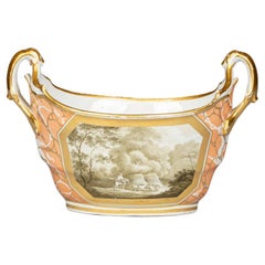 Antique English Porcelain Two-Handled Sugar Bowl, Worcester (Barr), circa 1800