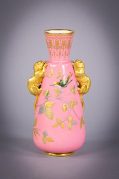 English Porcelain Vase, Derby Crown, circa 1890