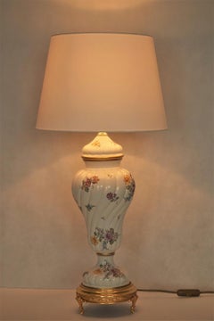 English Porcelain Vase Table Lamp by Louis Nichole, 1999