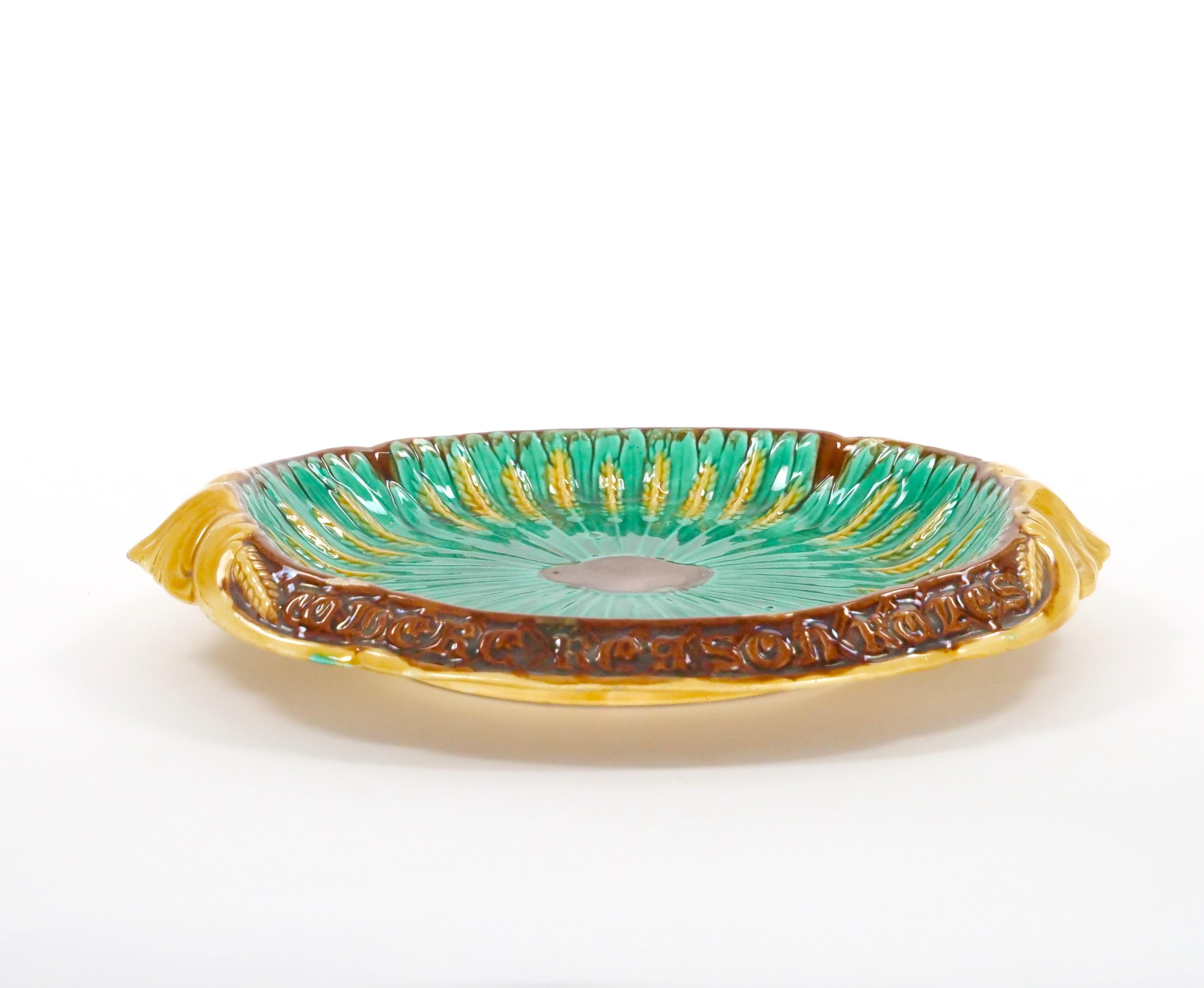 Vajilla inglesa de porcelana mayólica victoriana Pieza decorativa en Bueno estado para la venta en Tarry Town, NY