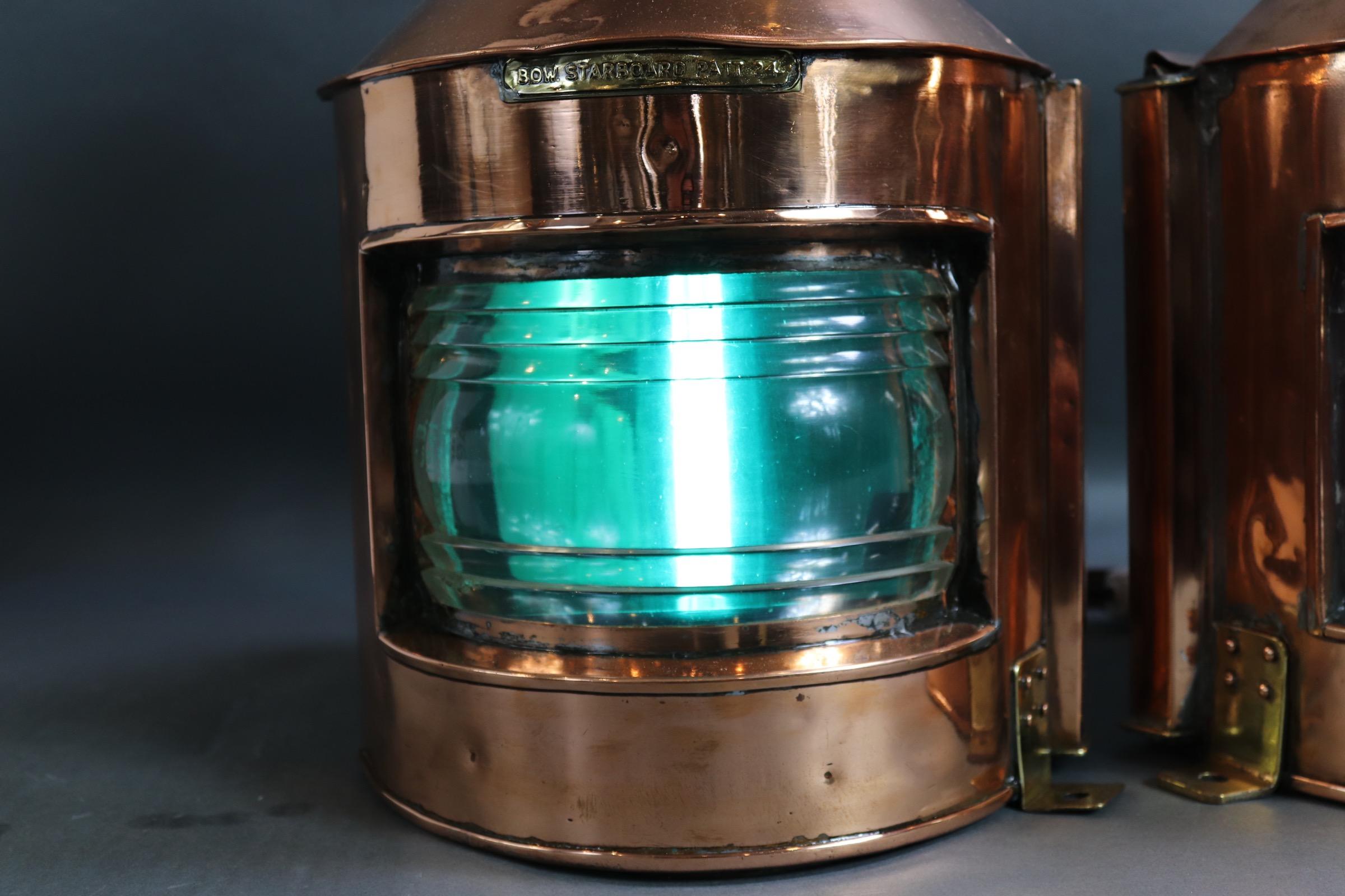 English Port and Starboard Lanterns For Sale 1