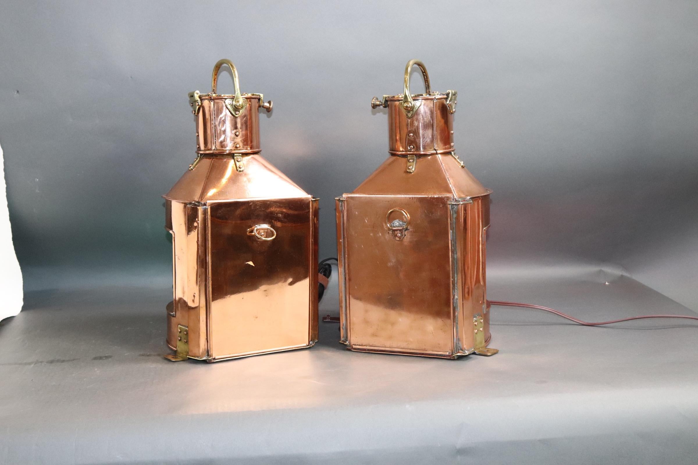English Port and Starboard Lanterns For Sale 3