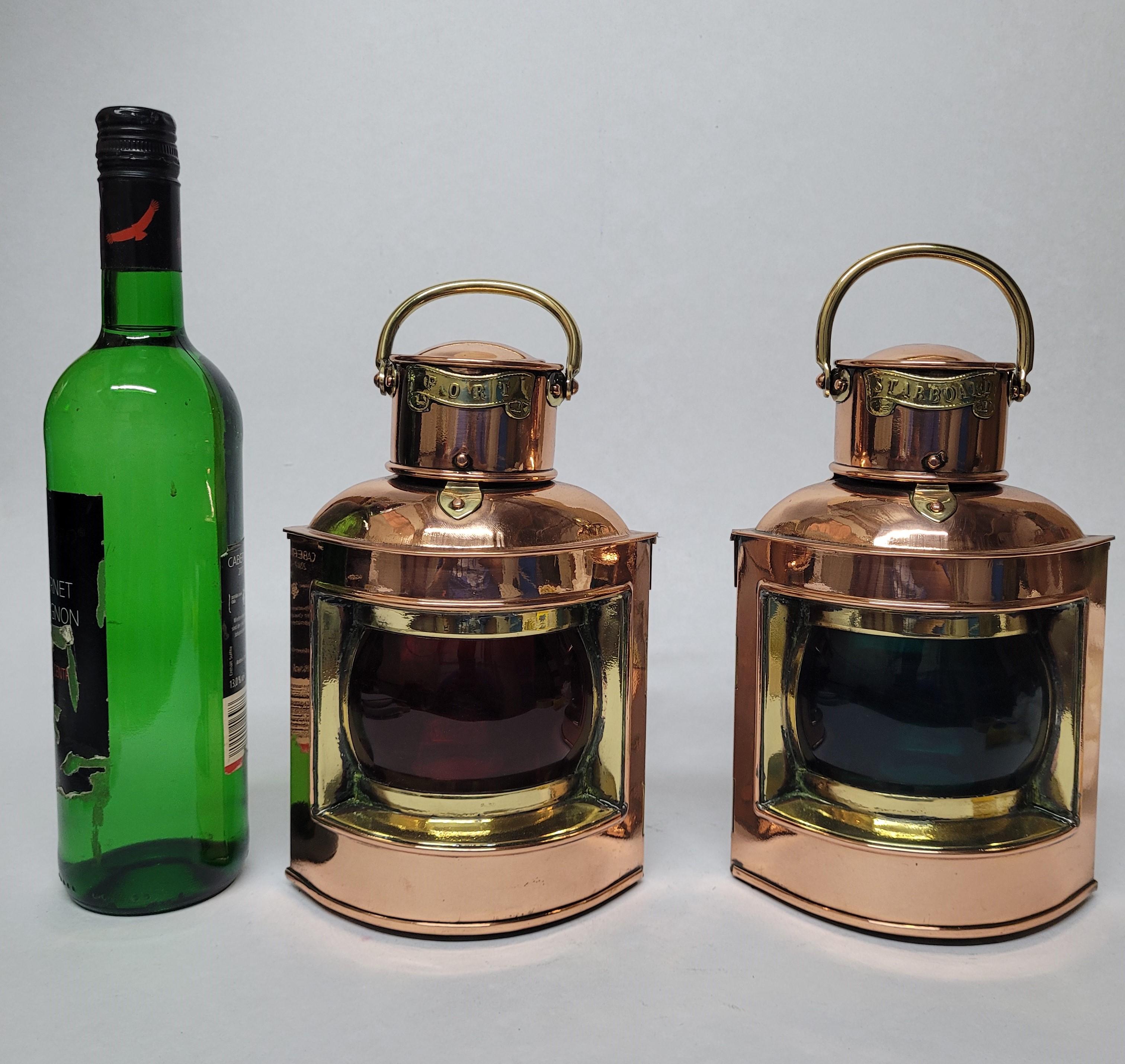 European English Port and Starboard Ships Lanterns For Sale