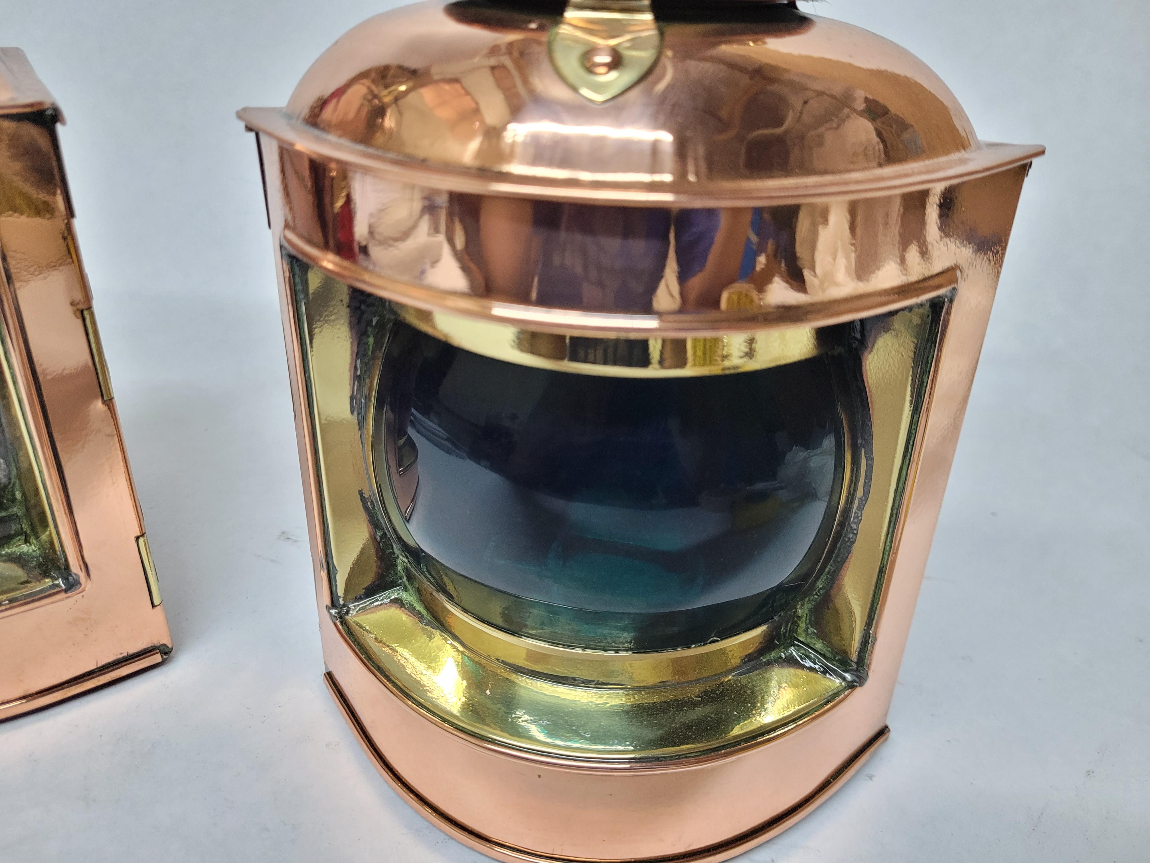 English Port and Starboard Ships Lanterns For Sale 2