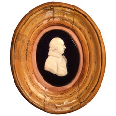 English Portrait Miniature of a Nobleman in Carved Bone