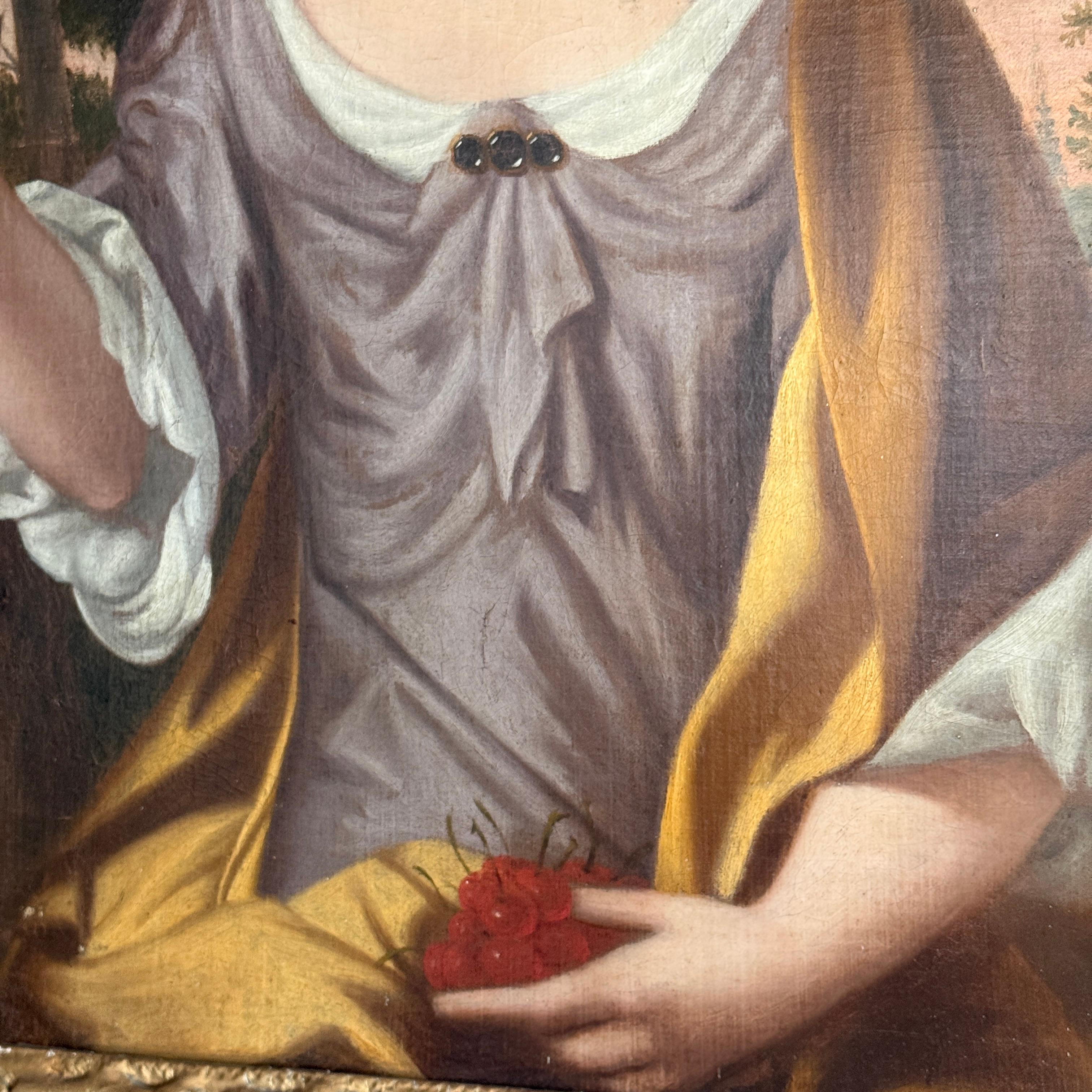 Britannique Portrait anglais d'une dame datant de la fin du CIRCA (17ème siècle) en vente