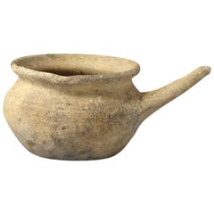 English Post Medieval Cooking Pot with Handle Probably Borderware, 16th Century
