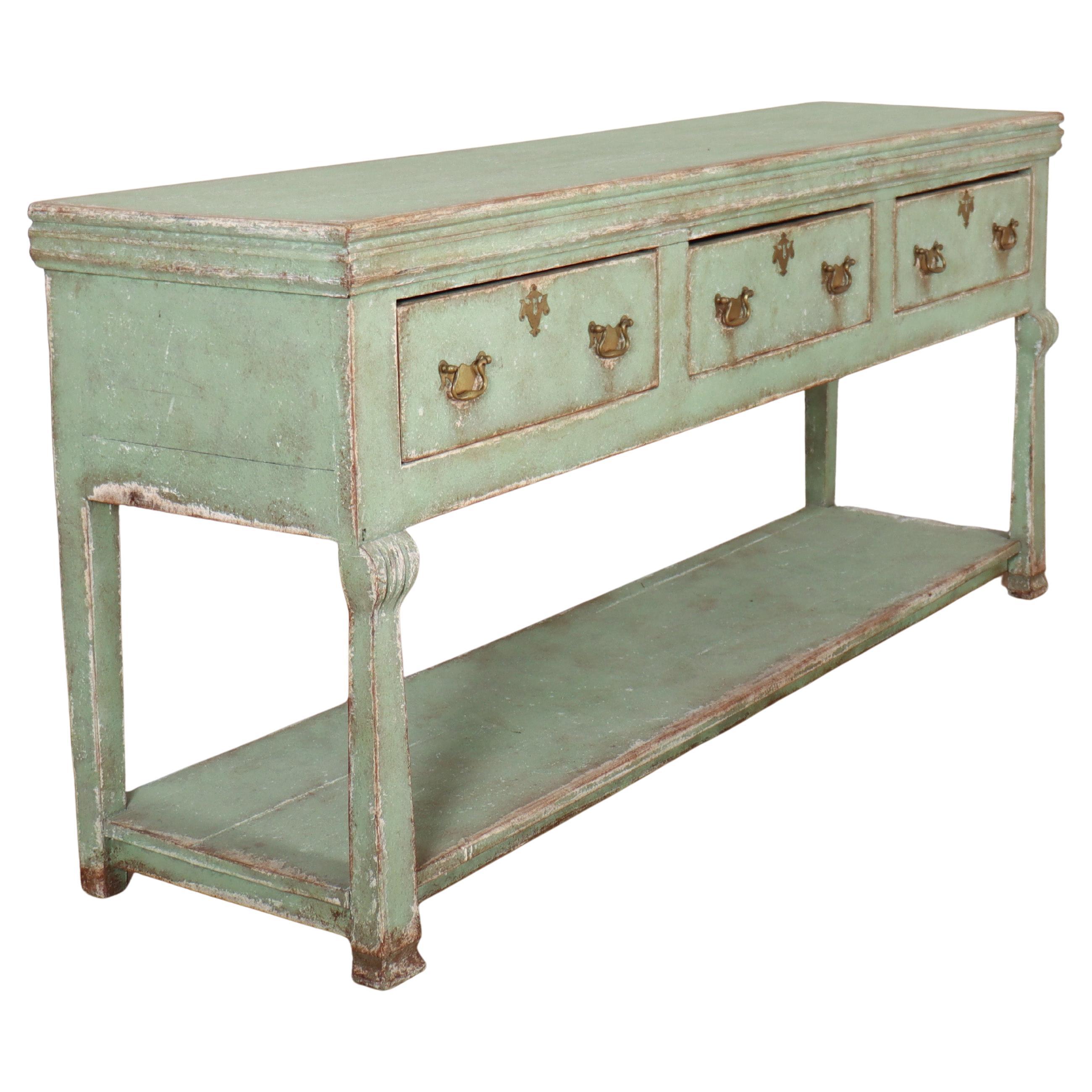 English Potboard Dresser Base/ Sideboard For Sale