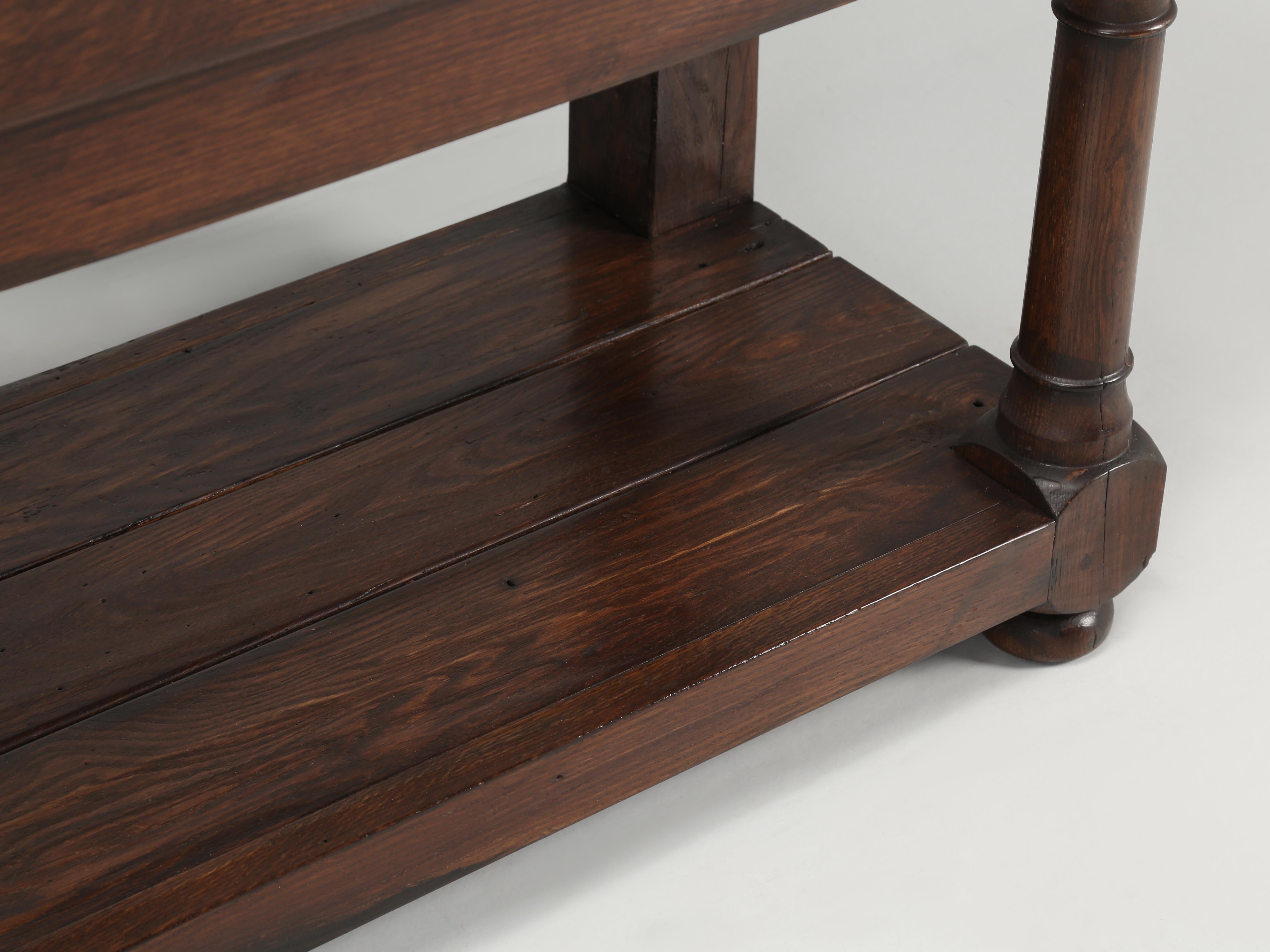 English Potboard Style Sofa Table Made to Order in Any Size or Material For Sale 4