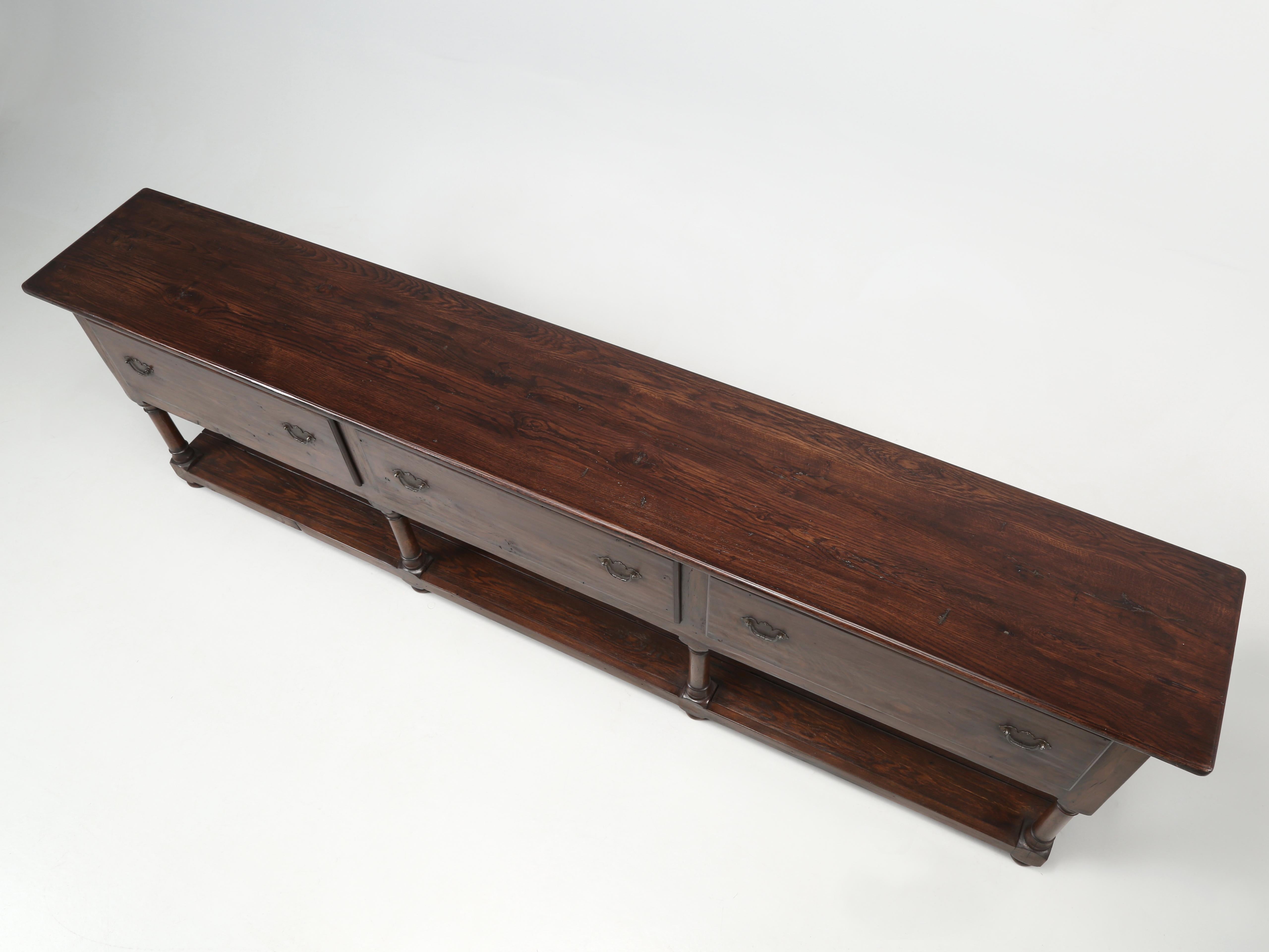 American English Potboard Style Sofa Table Made to Order in Any Size or Material For Sale