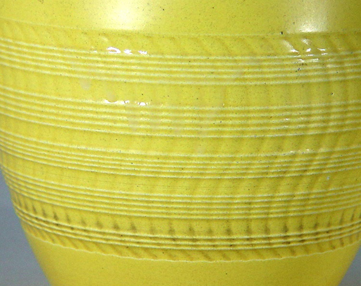 Regency English Pottery Canary Yellow Pearlware Jardiniere