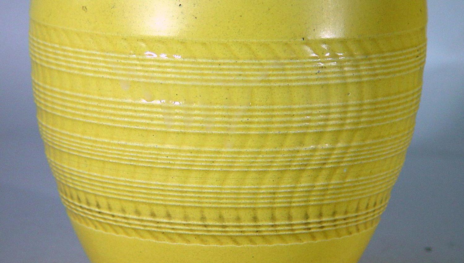 19th Century English Pottery Canary Yellow Pearlware Jardiniere