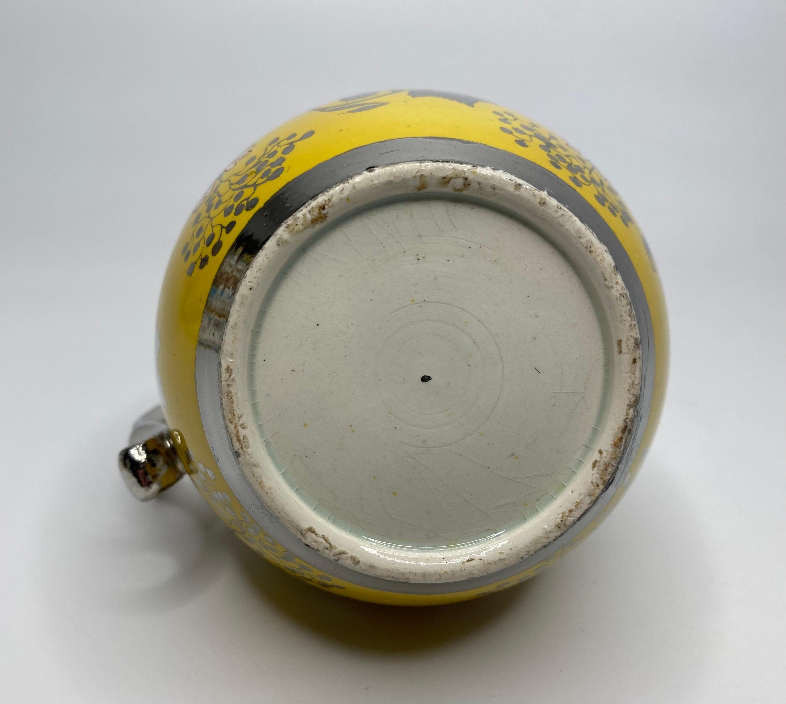 English pottery ‘Canary Yellow’ silver lustre jug, c. 1820. 2