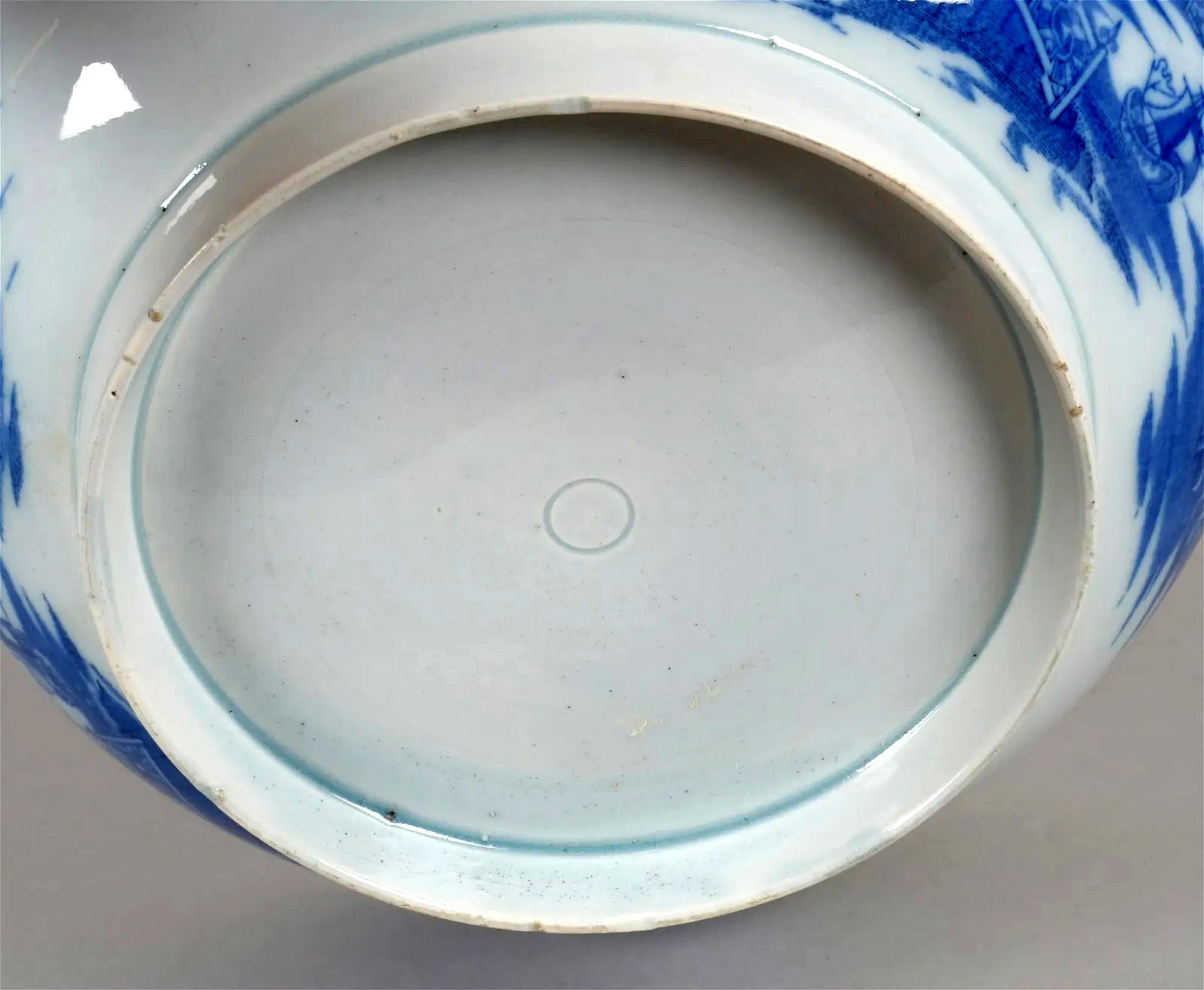 Ciotola in ceramica inglese Pearlware Blue Chinoiserie in vendita 5