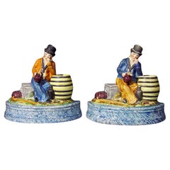 Antique English Pottery Pearlware Figures of Sailors
