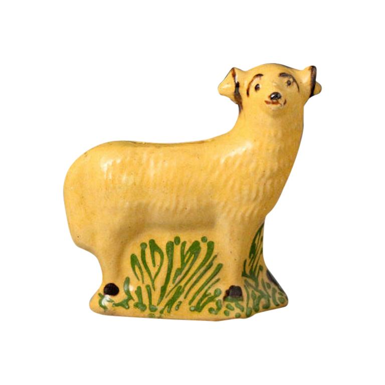 English Pottery Figure of a Ram in the Form of a Money Box Early 19th Century For Sale