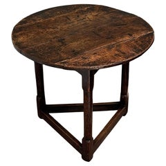 Antique English Provincial Cricket Table from the Georgian Era
