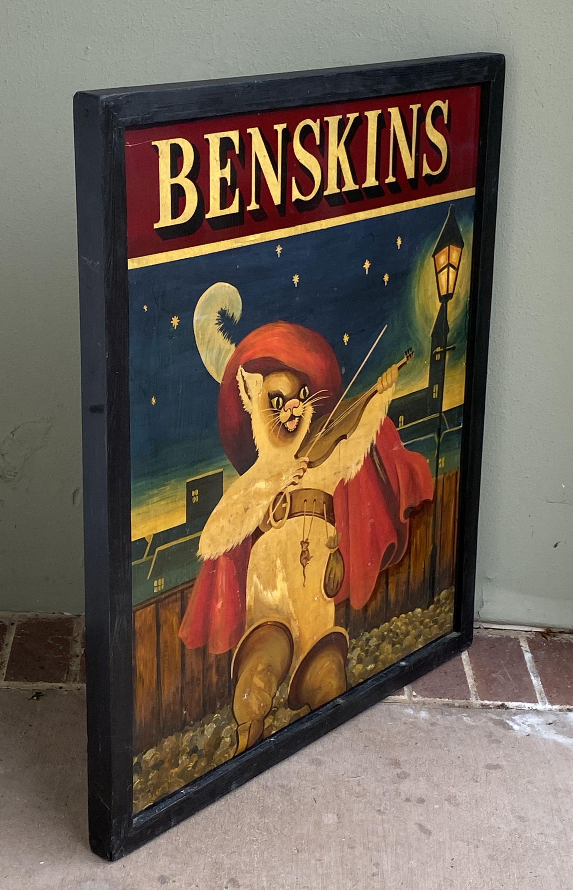 Englisches Pub-Schild, „Benskins (Puss in Stiefeln)“ im Angebot 7
