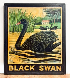 English Pub Sign, "Black Swan"