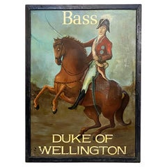 Vintage English Pub Sign, "Duke of Wellington"