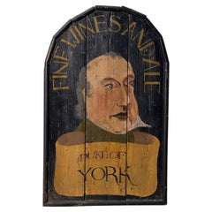 Antique English Pub Sign, "Fine Wines and Ale, Duke of York"