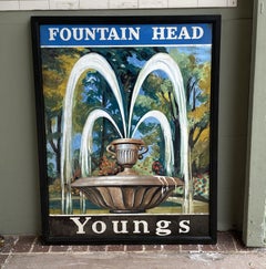 English Pub Sign, "Fountain Head"