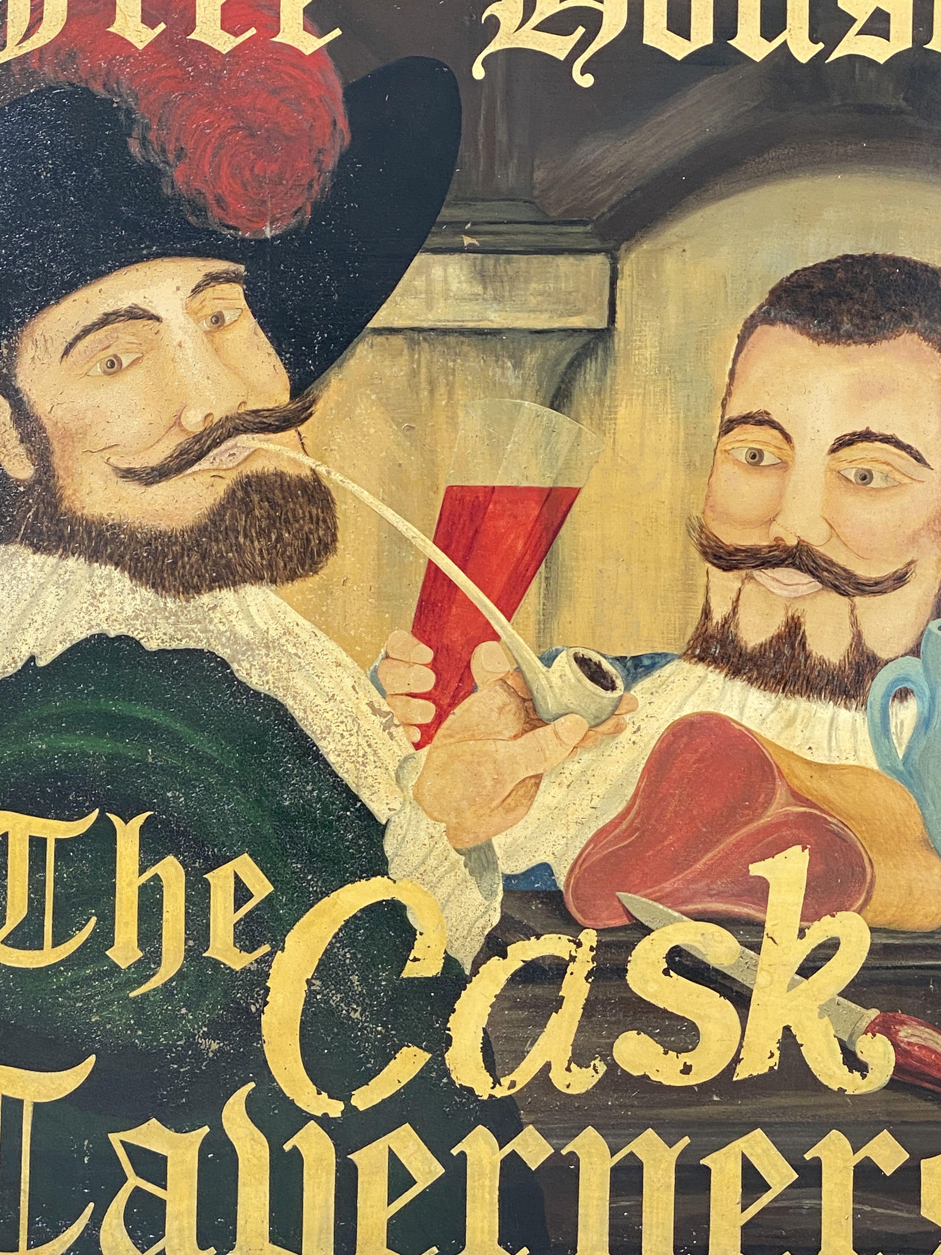 Englisches Pub-Schild, „Free House – The Cask and Taverners“ im Angebot 2