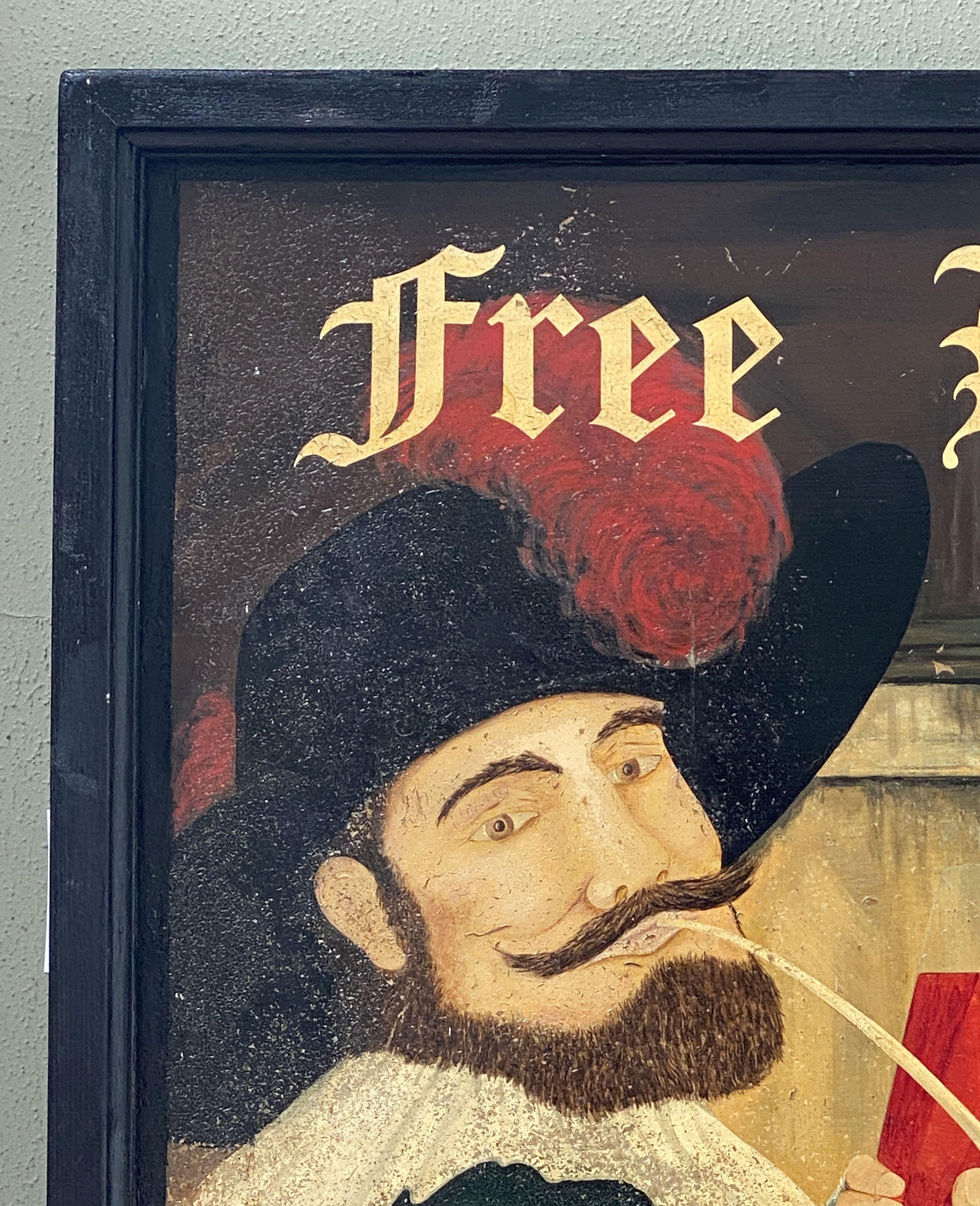 Englisches Pub-Schild, „Free House – The Cask and Taverners“ im Zustand „Gut“ im Angebot in Austin, TX
