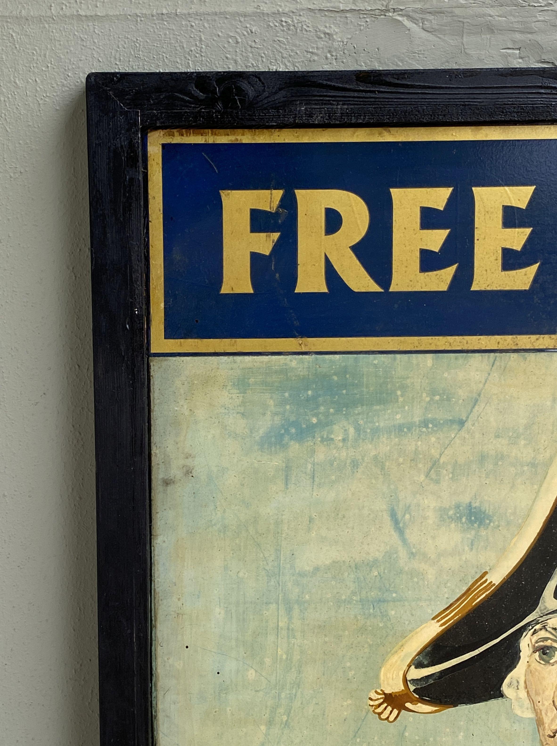 20ième siècle Signe de pub anglaise, Free House - The Lord Nelson en vente