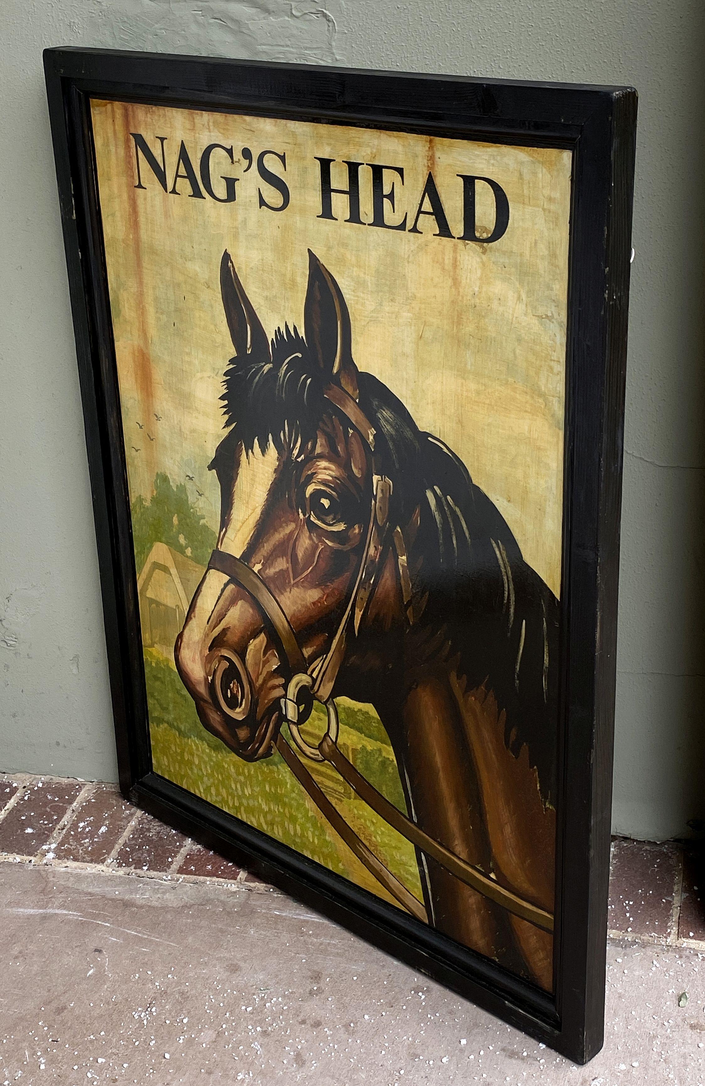 Enseigne de pub anglaise, « Nag's Head » en vente 5