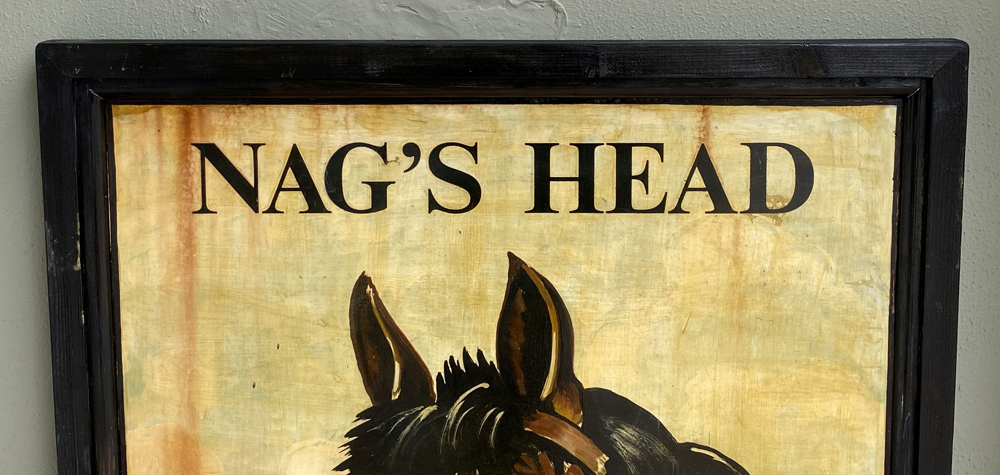 Anglais Enseigne de pub anglaise, « Nag's Head » en vente