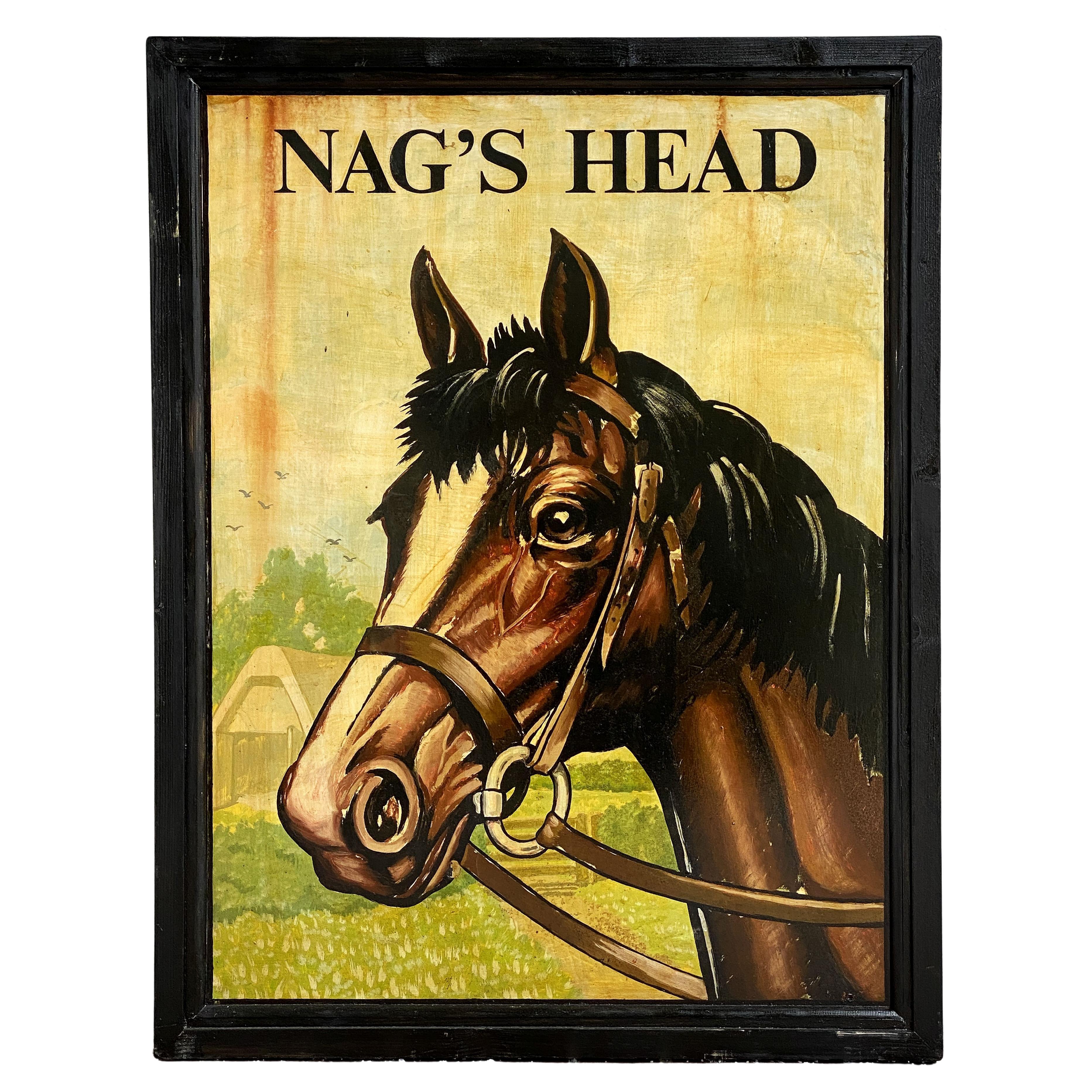 Englisches Pub-Schild, „Nag's Head“ im Angebot