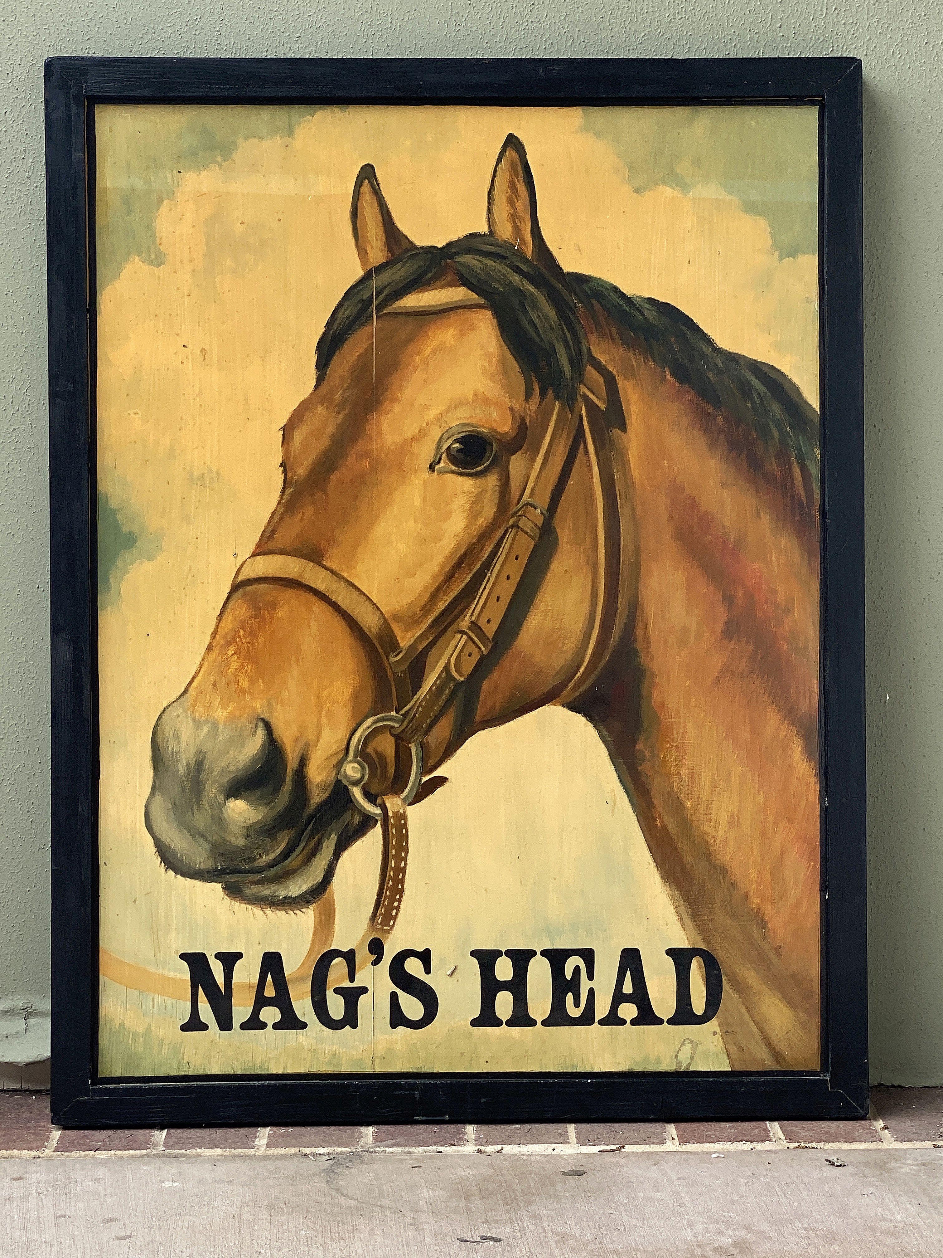 Englisches Pub-Schild, „Nag's Head“ (Handbemalt) im Angebot