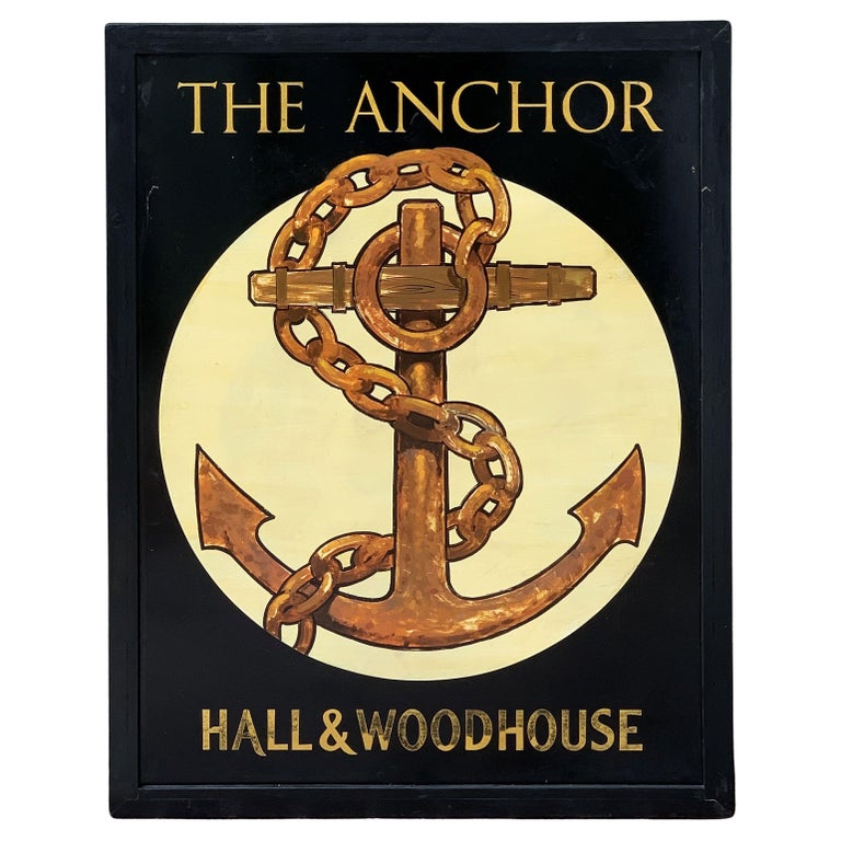 English Pub Sign, "The Anchor - Hall & Woodhouse" For Sale